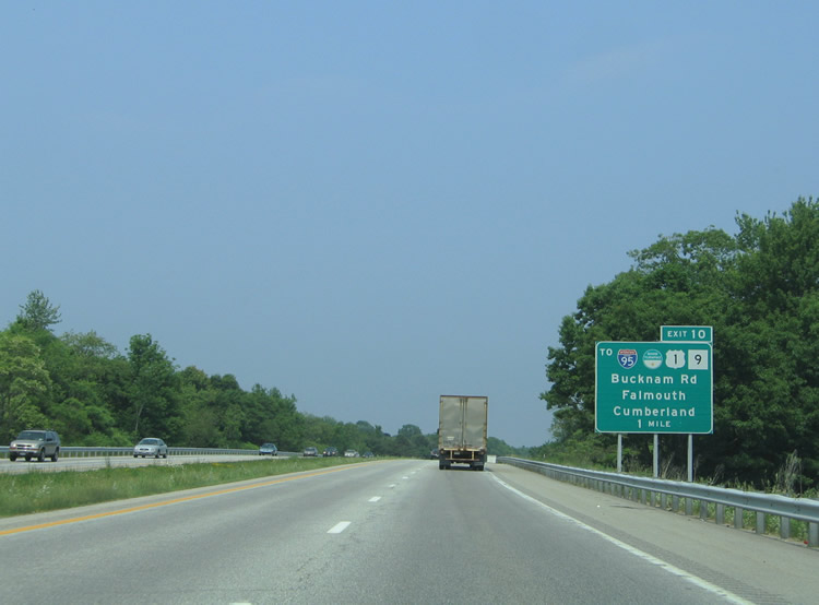 I-295 north at Bucknam Rd - Falmouth, ME