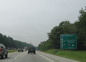 I-295 south at I-495/Maine Tpk - Falmouth